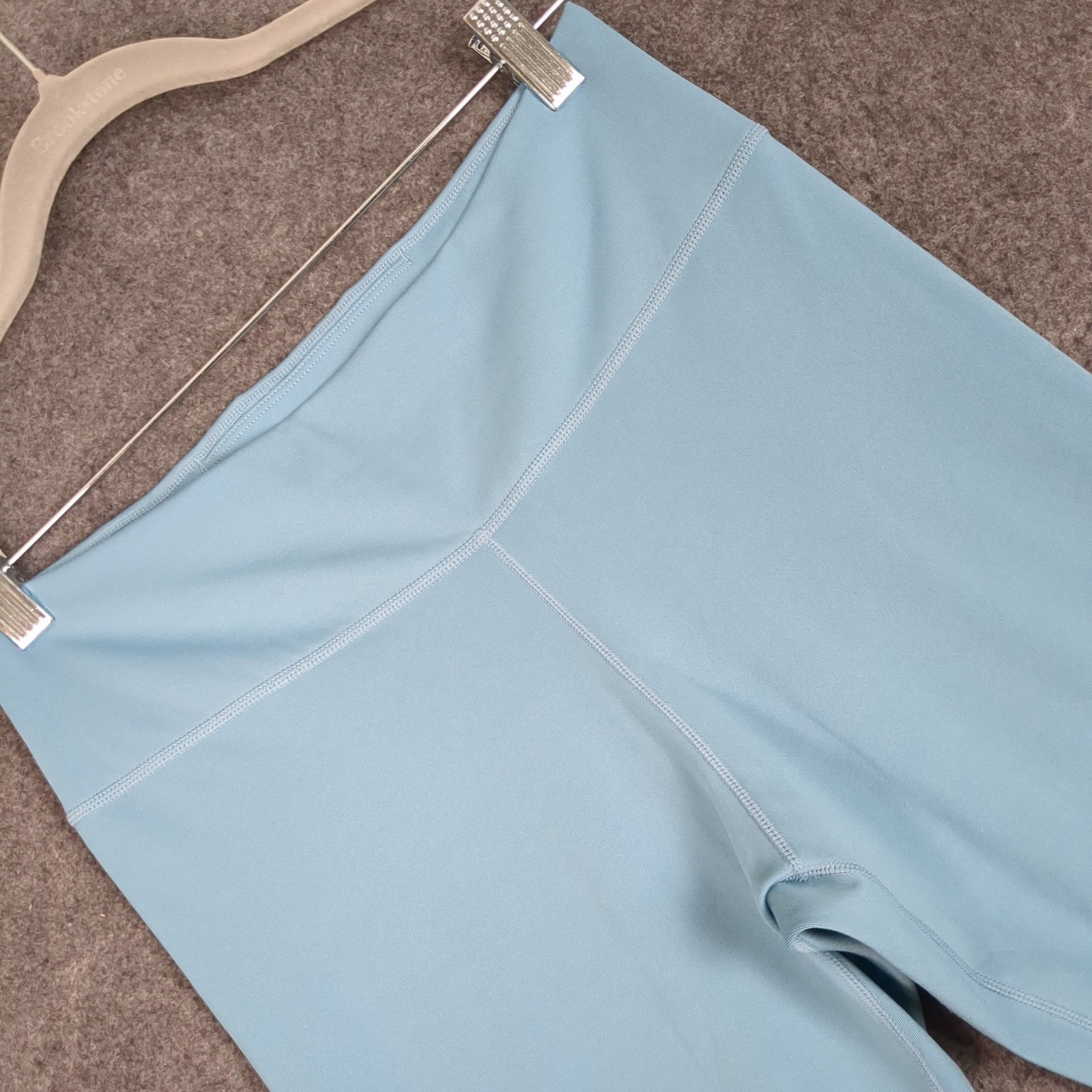 Nike Dri-Fit One Womens Light Blue Mesh Panel Leggings Mid Rise Size M